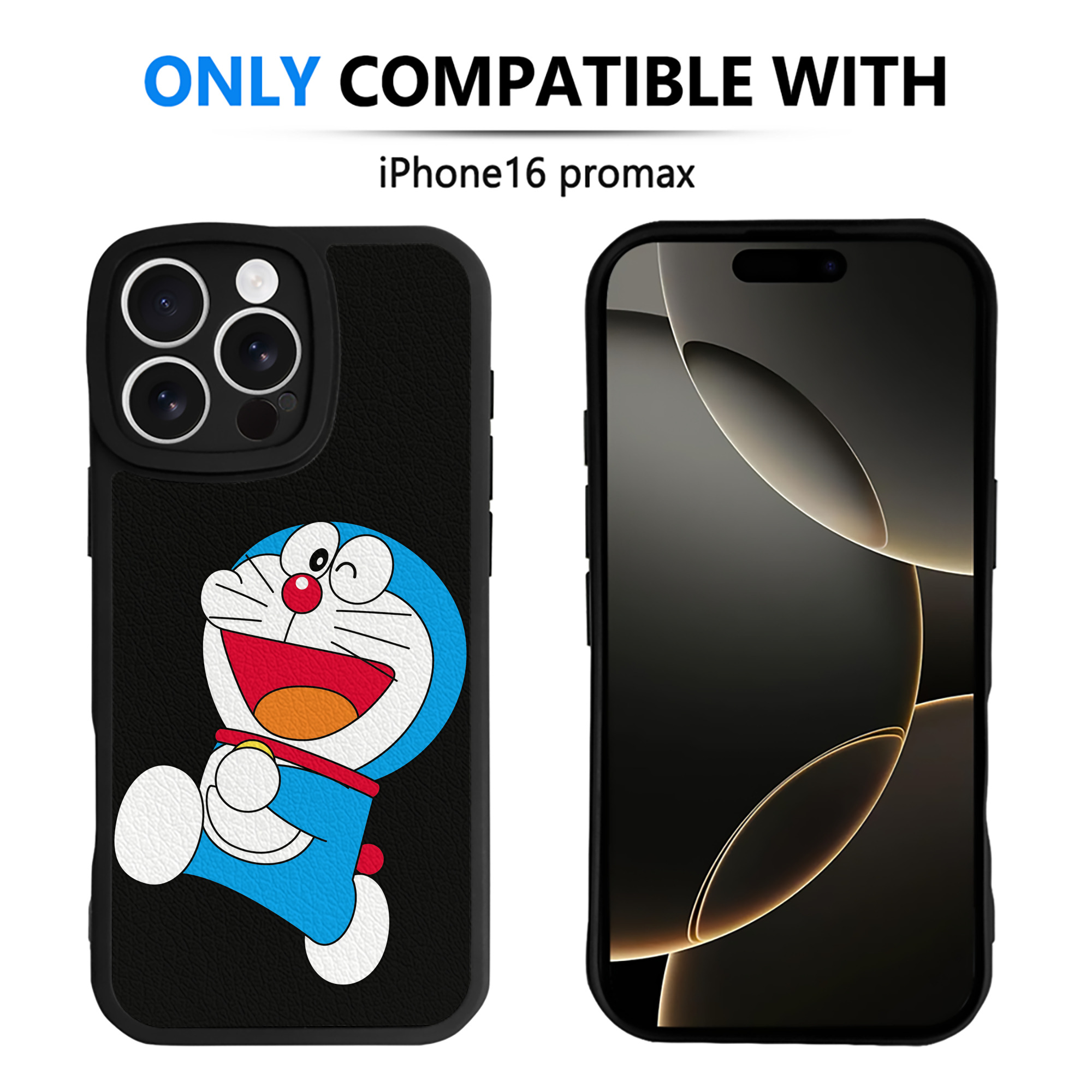 （画像用） ドラえもん Doraemon 【iPhone 16シリーズ対応】シリコンスマホケース（レザー調） 材質：シリコン